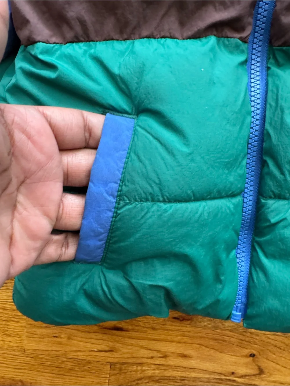 Old Navy Coat Sherpa Fleece Lined Puffer Colorblock